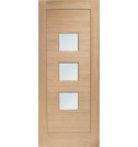 Turin Double Glazed External Oak Door (M&T) with Obscure Glass